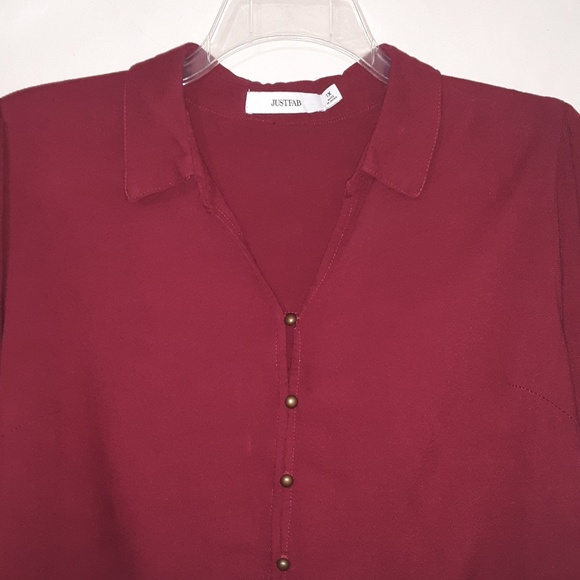 Justfab Drapey Tunic Blouse - Picture 4 of 7